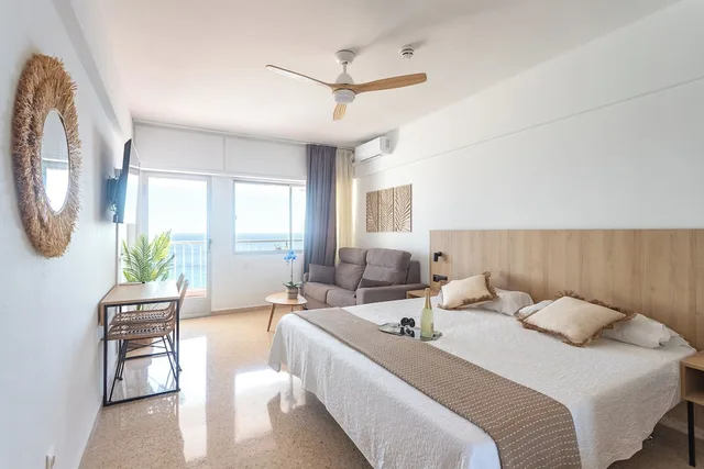 استوديو أساسي بسريرين منفصلين بإطلالة على البحر مع أريكة، Apartamentos Mirador 2/4