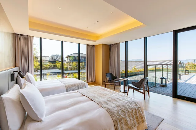 غرفة بسريرين منفصلين بشرفة، The Hotel Seiryu Kyoto Kiyomizu 1/2