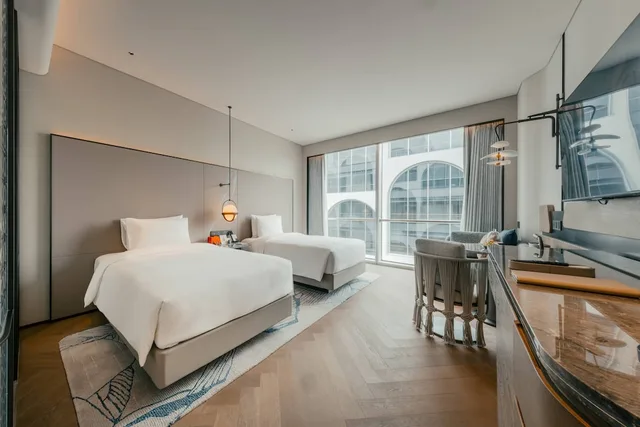 غرفة قياسية بسريرين منفصلين بإطلالة على الحديقة، Nousland Beijing (Beijing Universal Resort) 1/3