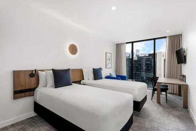 استوديو بسريرين منفصلين بإطلالة، Adina Apartment Hotel Melbourne Southbank 4/10