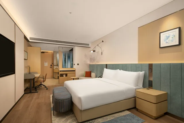 غرفة ديلوكس بسرير كينج، Hilton Garden Inn Hangzhou Fuyang Fuchun 1/4