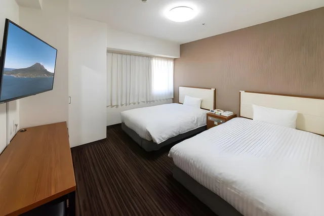 غرفة مفردة بسريرين منفصلين للمدخنين، Kagoshima Washington Hotel Plaza 1/1