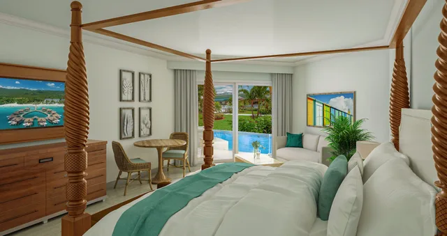 Honeymoon, West Bay, Suite, King Bed, Ocean View, Club Floor، Sandals Royal Bahamian - Adults Only 2/2