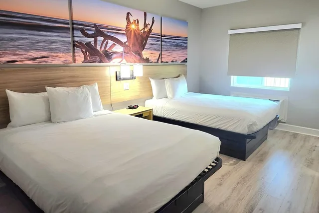 جناح استوديو بسريرين كوين، Days Inn & Suites By Wyndham Galveston West/Seawall 1/5