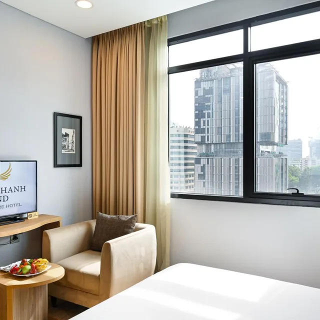 غرفة بريميوم ديلوكس بسرير كينج بإطلالة على المدينة، Muong Thanh Grand Saigon Centre Hotel 6/10
