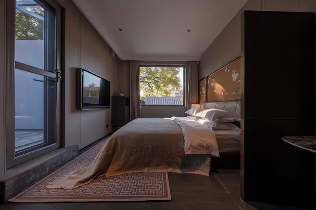 غرفة سيغنتشر بسرير كوين بإطلالة على الفناء، Hutong Moli Hotel 3/8