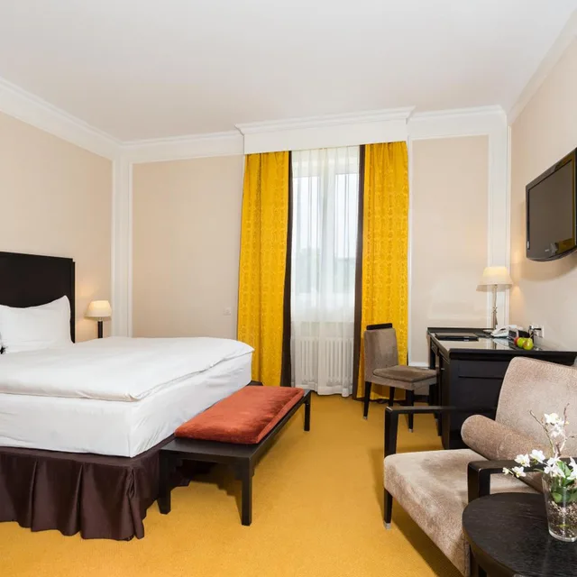 غرفة ديلوكس بسرير مزدوج بشرفة، HOTEL EULER 1/8