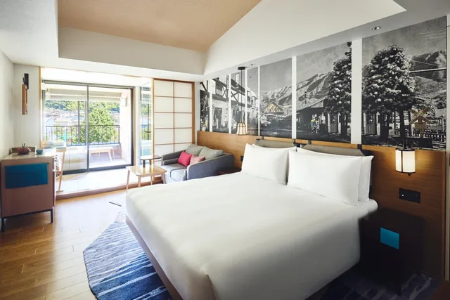 غرفة قياسية بسرير كينج بإطلالة على النهر، Hotel Indigo Hakone Gora 1/4