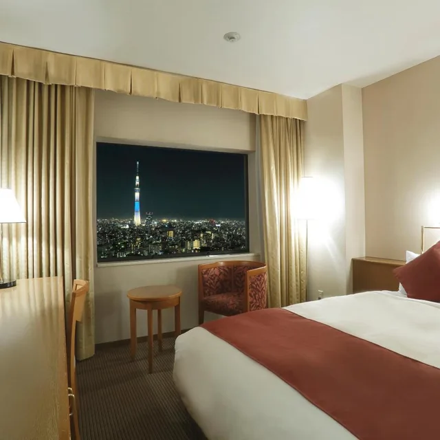 Sky, Tree, Premium, Double Bed, with View، Daiichi Hotel Ryogoku 1/5