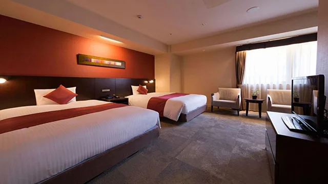 غرفة بسريرين مزدوجين، Hotel Tenjin Place 1/3