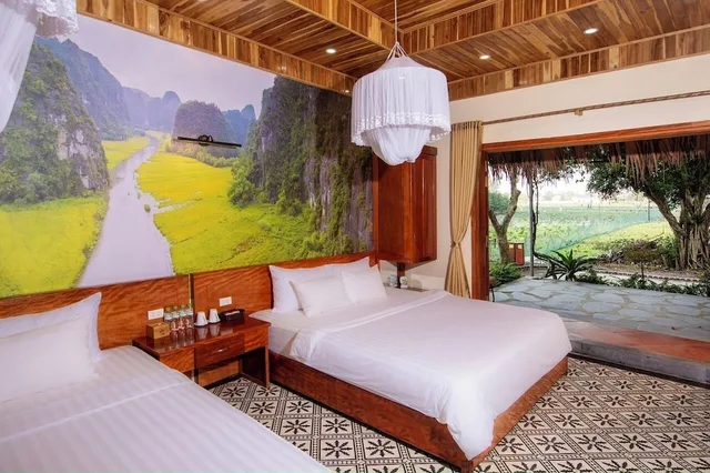فيلا تنفيذية بسريرين منفصلين وسريرين كينج، Mua Cave Ecolodge 2/3