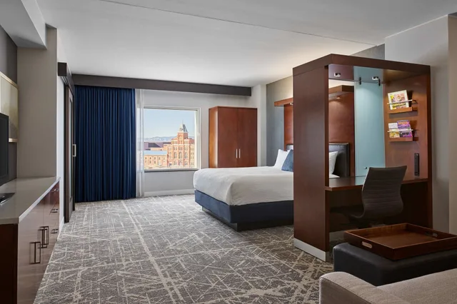 جناح استوديو بسرير كينج بإطلالة على الجبل مع أريكة، SpringHill Suites by Marriott Denver Downtown 1/4