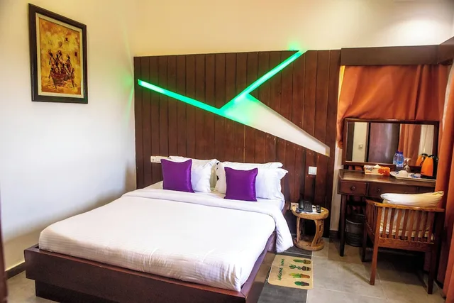 غرفة كلاسيكية بسرير كوين، Hôtel Villa Les Orchidées 2/3