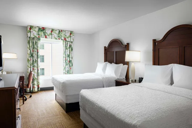 غرفة ديلوكس بسريرين مزدوجين بإطلالة على المسبح، Hampton Inn Suites San Juan 1/4