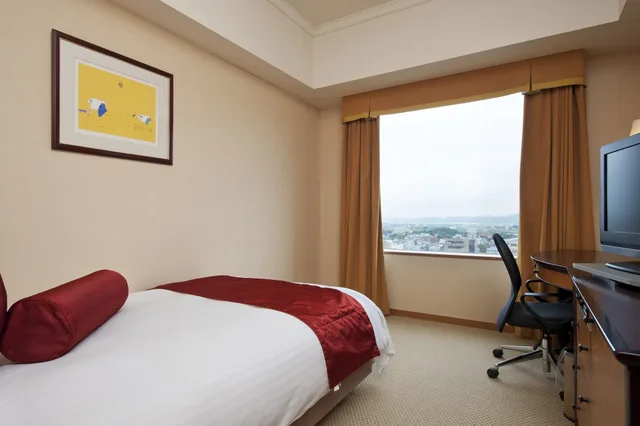 غرفة قياسية بسرير مزدوج بإطلالة على الجبل للمدخنين، Ana Crowne Plaza Hotel Toyama 4/6