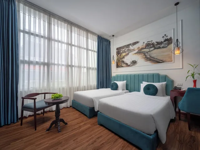 غرفة ديلوكس بسرير مزدوج أو سريرين منفصلين بإطلالة على المدينة لذوي الإعاقة، HANOI CHIC BOUTIQUE HOTEL 5/10