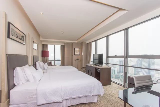 غرفة بسريرين مزدوجين بإطلالة على النهر، The Westin Ningbo 3/10