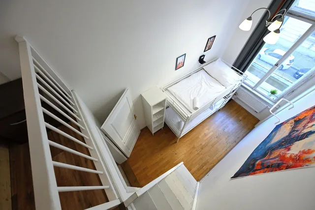 Mezzanine, 2 Bedrooms, Gallery, Apartment, Bunk Bed, 3 Beds, Private Bathroom, Sofa، Hybernska Apartments 5/10