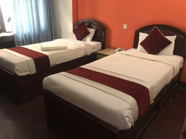 غرفة كومفورت بسريرين منفصلين بإطلالة على المدينة بحمام خاص، Hotel Lily Kathmandu 7/9