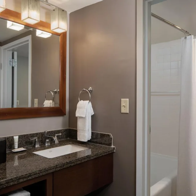 غرفة بسرير كينج بحوض استحمام لذوي الإعاقة، Falls Church Marriott Fairview Park 7/10