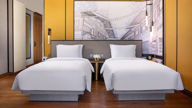 غرفة بريميوم بسرير مزدوج، Hotel Indigo Diqing Moonlight City 2/2