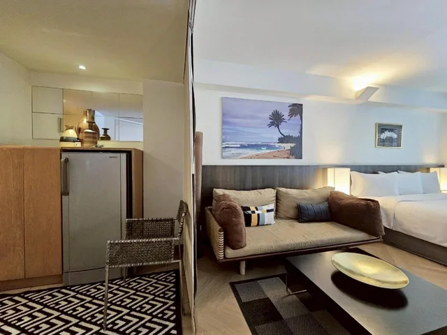 استوديو بسرير كينج مع أريكة، Sathorn Terrace Apartment 9/9