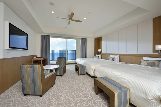 Sunset, Junior Suite, 2 Queen Beds, Ocean Front, Annex، Vessel Hotel Campana Okinawa 1/5