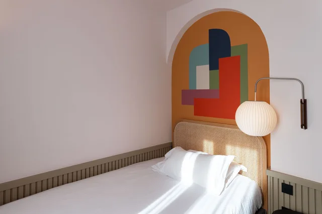 غرفة مفردة بسرير فردي، Hôtel des Artistes 4/5