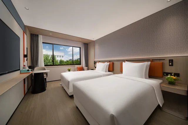 غرفة قياسية بسريرين منفصلين، Holiday Inn Express Beijing Downtown 3/8
