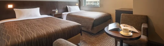 غرفة قياسية بسريرين منفصلين للمدخنين، Sendai Washington Hotel 1/3