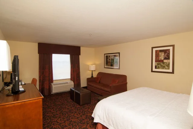 غرفة بسرير كينج مع أريكة، Hampton Inn Yorkville 2/9