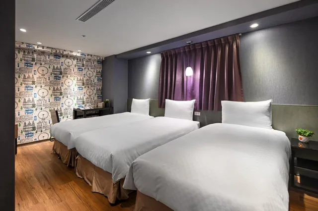 غرفة ديلوكس ثلاثية بثلاثة أسرّة، Le room Hotel Kaifeng Taipei 1/4
