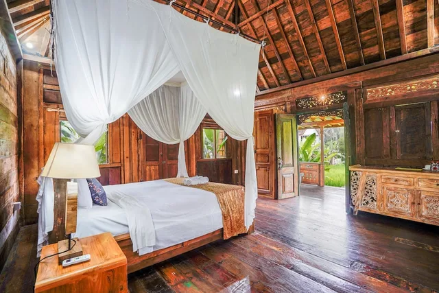 غرفة شهر العسل بسرير كوين بغرفة نوم واحدة، Ubud Sawah Homestay 3/4