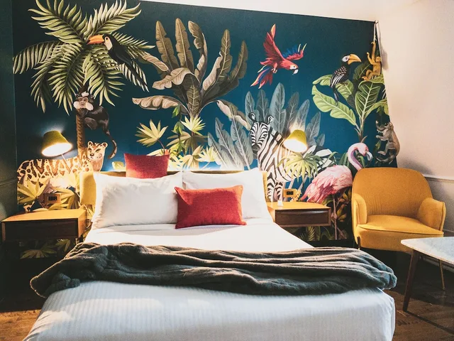 غرفة قياسية بسرير كوين وسرير مزدوج، Hotel Nomad Vieux Quebec 1/4