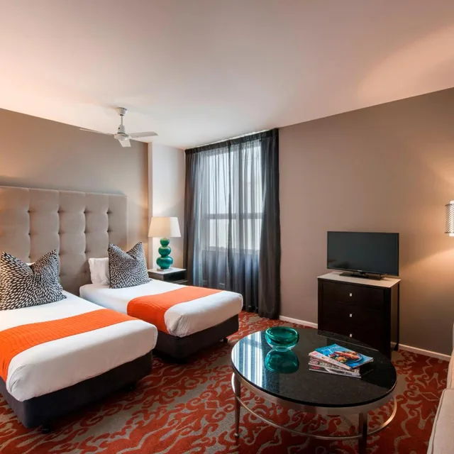 شقة ديلوكس بسرير مزدوج بغرفتي نوم، Miller Apartments Adelaide 4/6