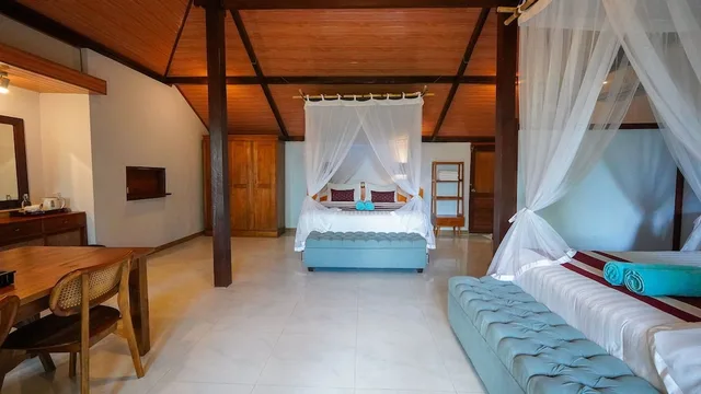 غرفة عائلية بسرير كوين بإطلالة على الحديقة بغرفتي نوم، Darsan Lembongan Boutique Cottage 5/8