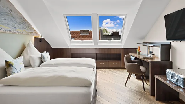 غرفة بسريرين منفصلين، Hotel Deutsche Eiche 1/7