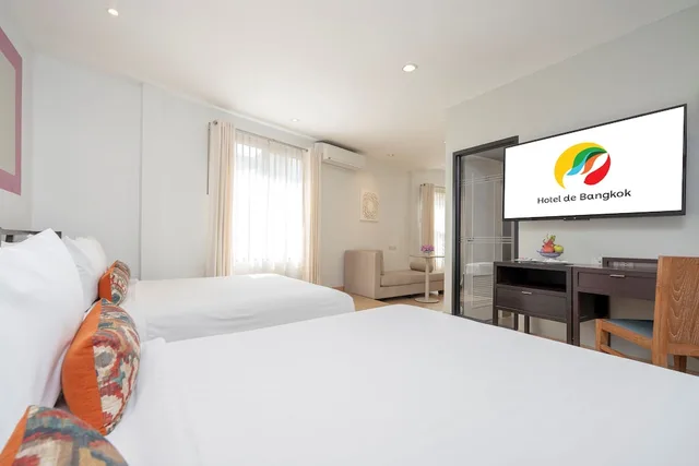 غرفة ديلوكس عائلية رباعية بسريرين كوين، Hotel De Bangkok 1/8