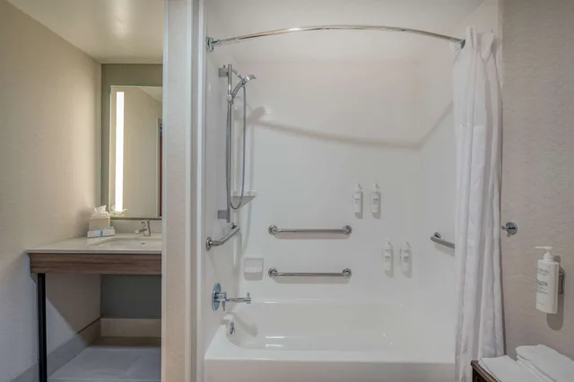 غرفة بسرير كينج بحوض استحمام لذوي الإعاقة، Hilton Garden Inn Clarksburg Bridgeport 2/2