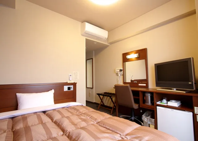 Room, Single, Double Bed, Hotel Route-Inn Iwata Inter 2/3