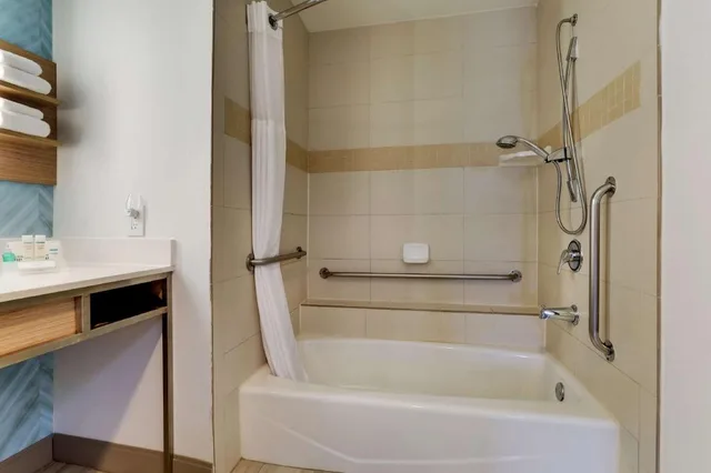جناح بسرير كينج بغرفة نوم واحدة مع أريكة لذوي الإعاقة، Hilton Garden Inn Fort Worth North 7/8