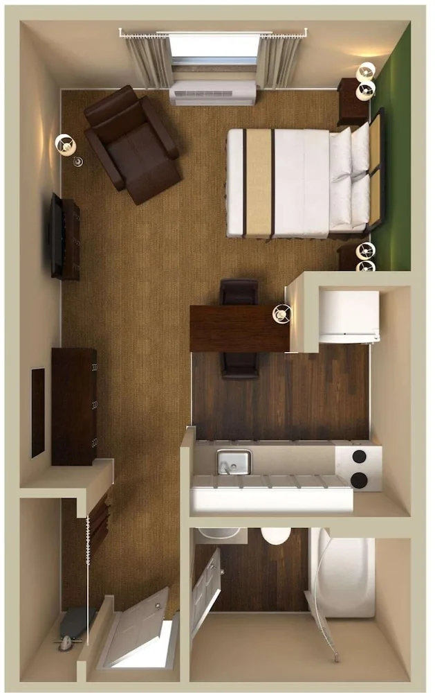 استوديو بسرير كوين، Extended Stay America - Richmond - Innsbrook 3/3