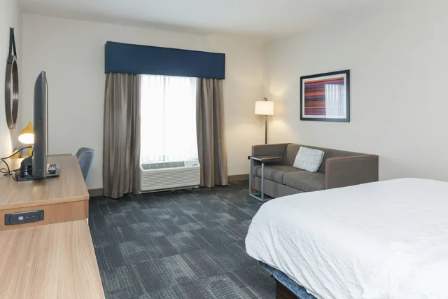 غرفة بسرير كينج مع أريكة لذوي الإعاقة، Hampton Inn & Suites Morgantown / University Town Centre 3/4