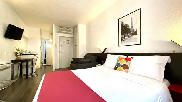 استوديو عائلي بسرير كوين مع أريكة، Appart hotel Boulogne Residence 1/3