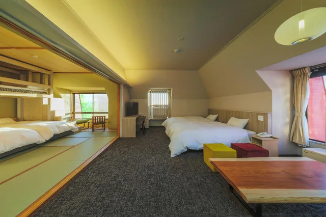 غرفة يابانية غربية بسريرين منفصلين، Takamiya Hotel Jurin 1/1