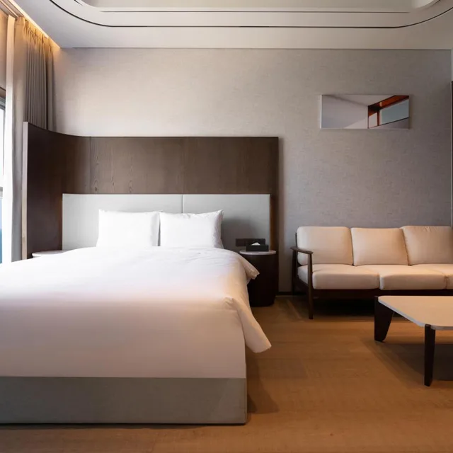 غرفة بسرير مزدوج لذوي الإعاقة، Mer de l'aube Hotel 1/6