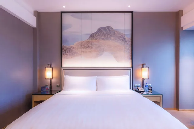 غرفة بسرير كينج بإطلالة على البحر، Shangri La Xiamen 2/3