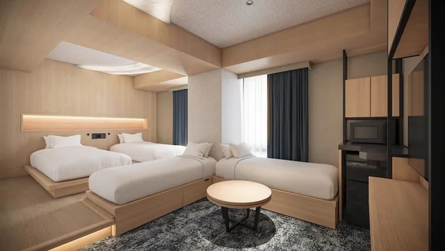 Deluxe, Twin Beds, Two Extra Beds, 2 Sofa، Hotel Keihan Tenmabashiekimae 3/4