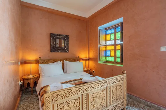 غرفة ديلوكس بسرير مزدوج بإطلالة على الفناء، Riad Yamina 52 1/3