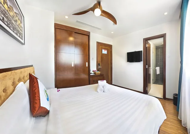 غرفة سوبيريور بسرير كوين بإطلالة على المدينة، Ritzy Boutique Hotel Da Nang 7/10